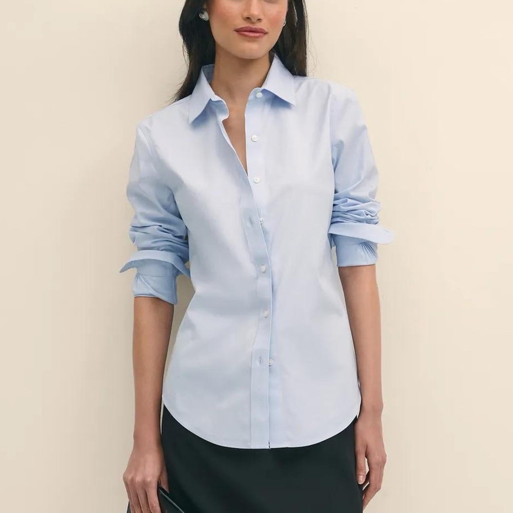 Brooks Brothers Light Blue Blouse with Cufflinks